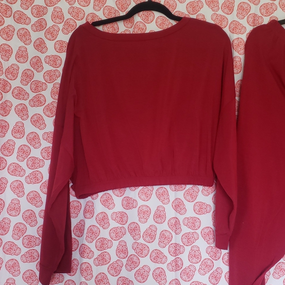 NWT Crop top & high-waisted pj/lounge set
